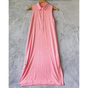 Vineyard Vines Pink and White Striped Sleeveless Maxi Dress